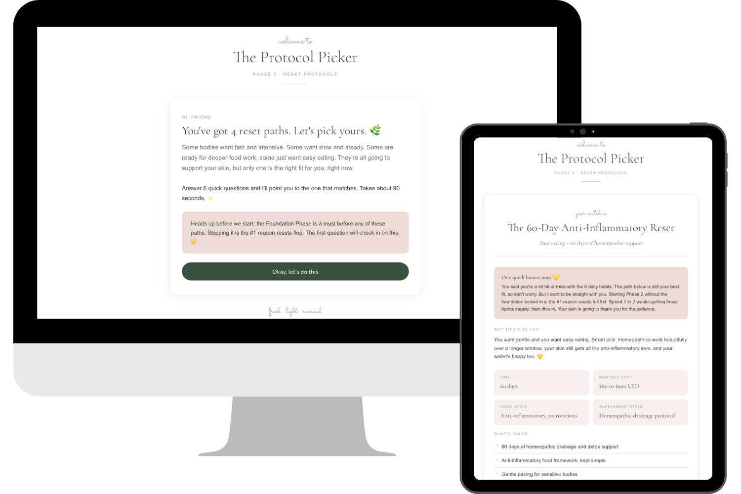 The Protocol Picker, included inside The Acne Detox
