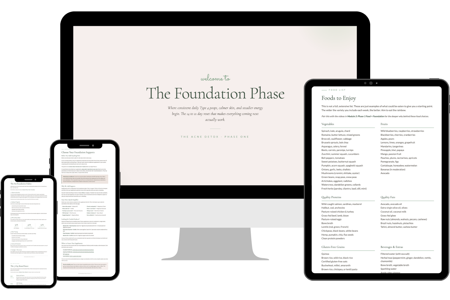 The Foundation Phase Protocol, included inside The Acne Detox